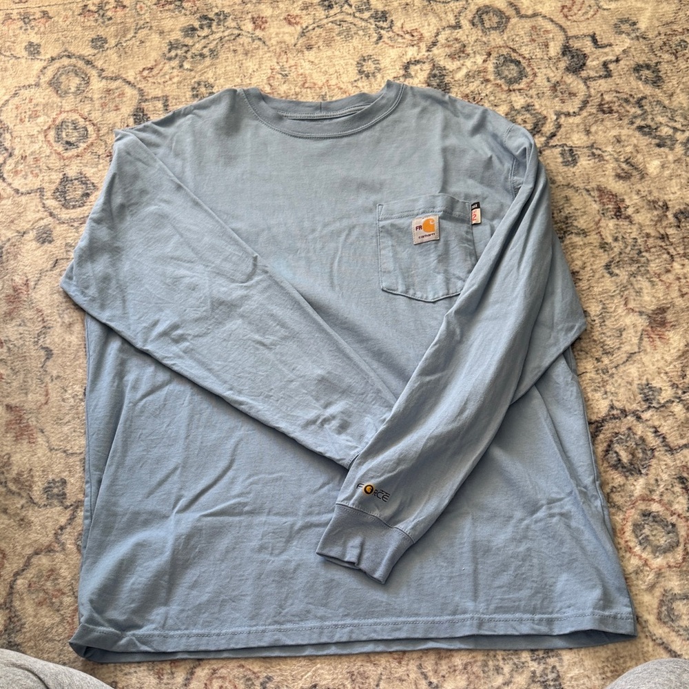 Carhartt Men's Light Blue Long Sleeve Tee
